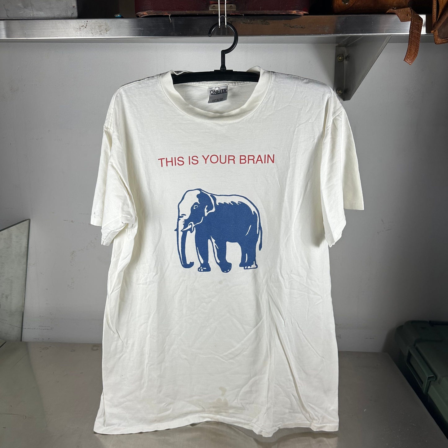 Vintage 1990 This is Your Brain This is Your Brain on Drugs Democrat Free T-shirt