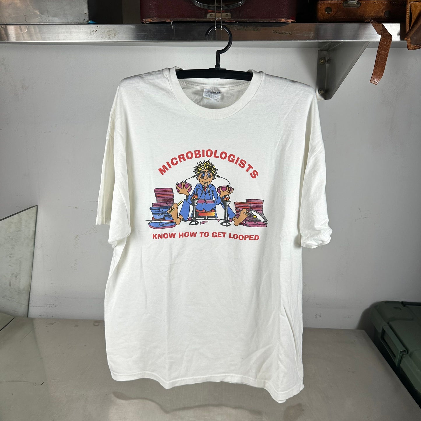 Vintage 90s Microbiologists Know How To Get Looped Humor T-shirt