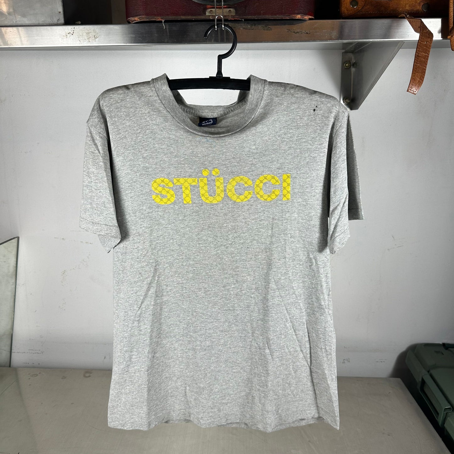 Vintage 90s Stussy Stucci Monogram Logo Made in USA Single Stitch T-shirt