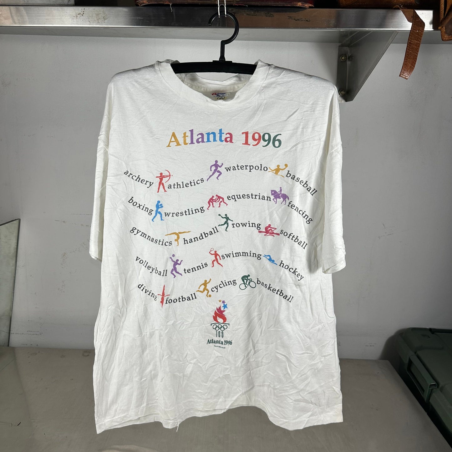Vintage 1996 Atlanta Olympic Games Single Stitch Graphic T-shirt