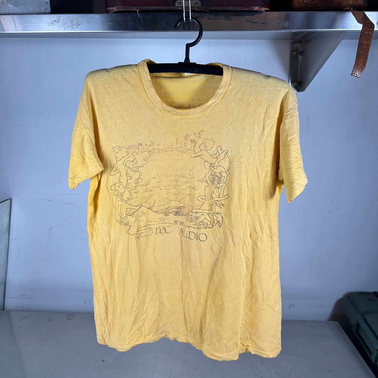 Vintage 80s BSC Audio Surrealism Artwork Promo Single Stitch T-shirt