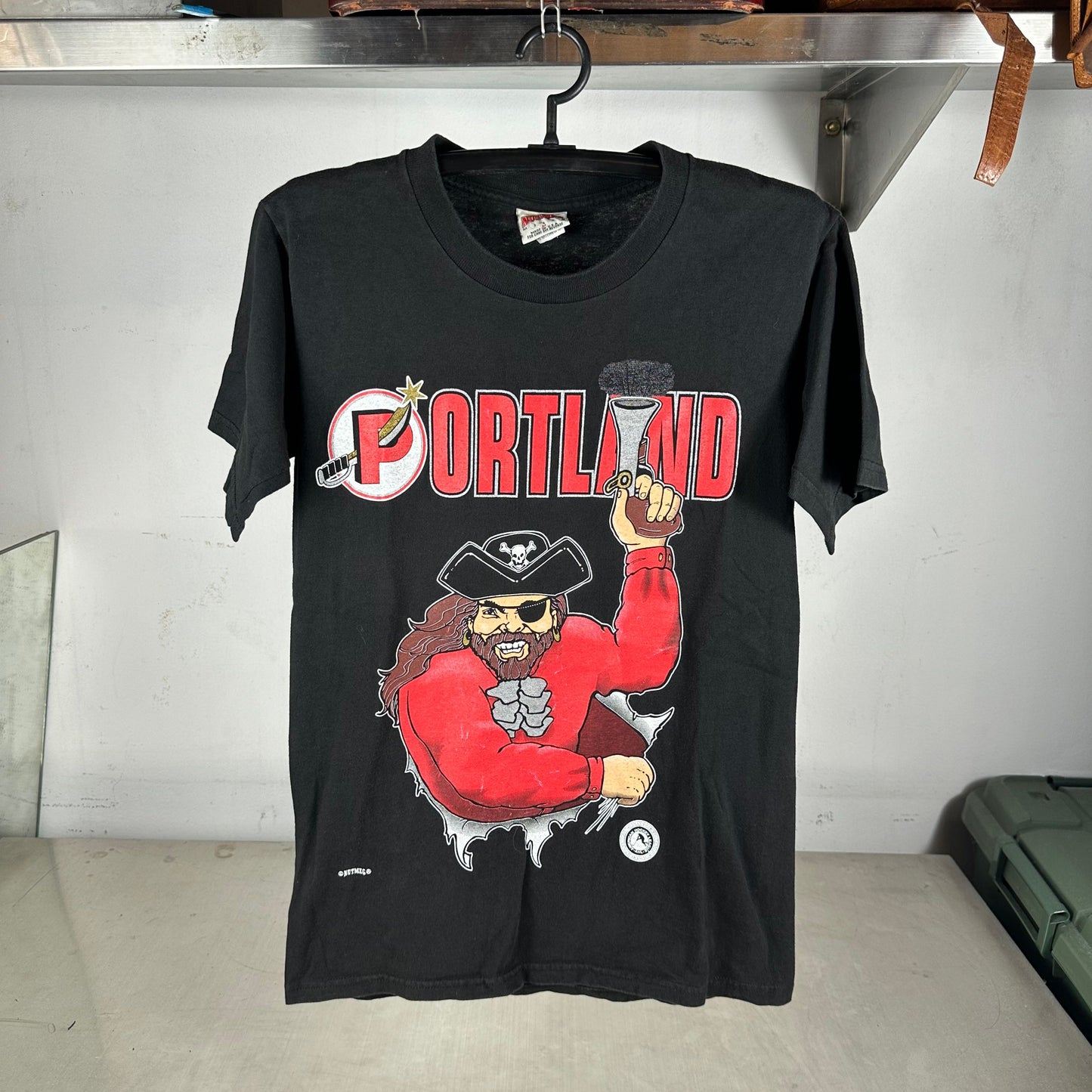 Vintage 90s Portland Pirates AHL Nutmeg Breakthrough T-shirt