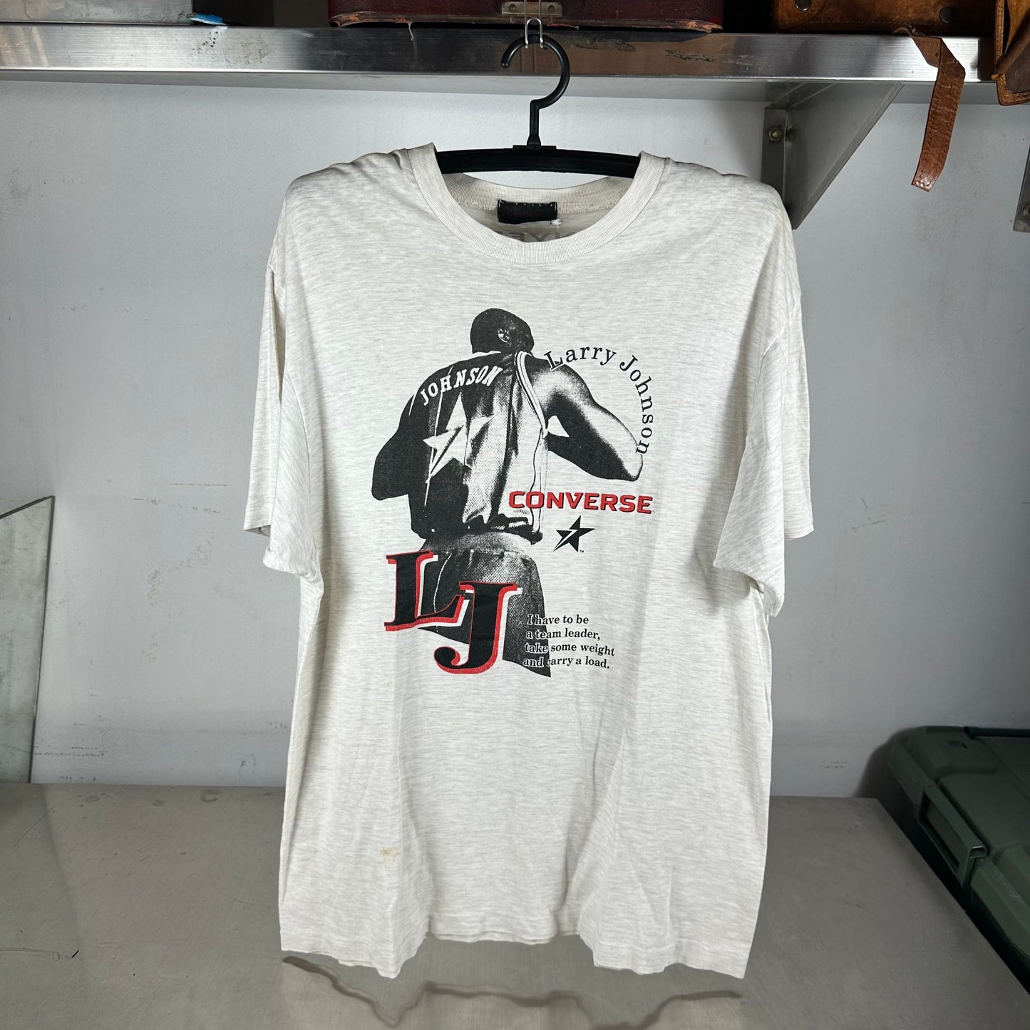 Vintage Converse 90s Larry Johnson Basketball Single Stitch T-shirt