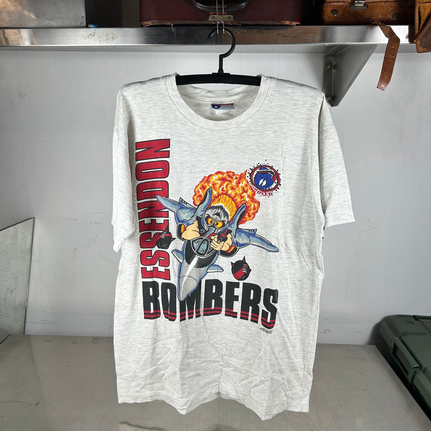 Vintage 90s Essendon Bombers AFL Graphic Single Stitch T-shirt