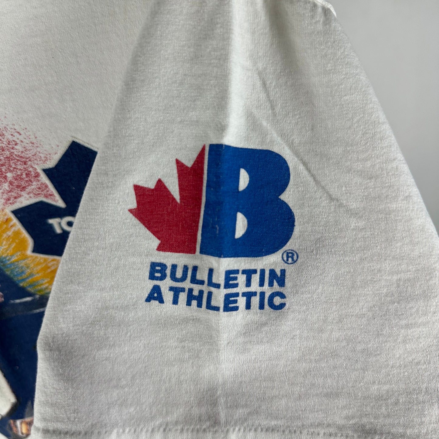 Vintage 1993 Toronto Maple Leafs Bulletin Athletic NHL AOP Single Stitch T-shirt