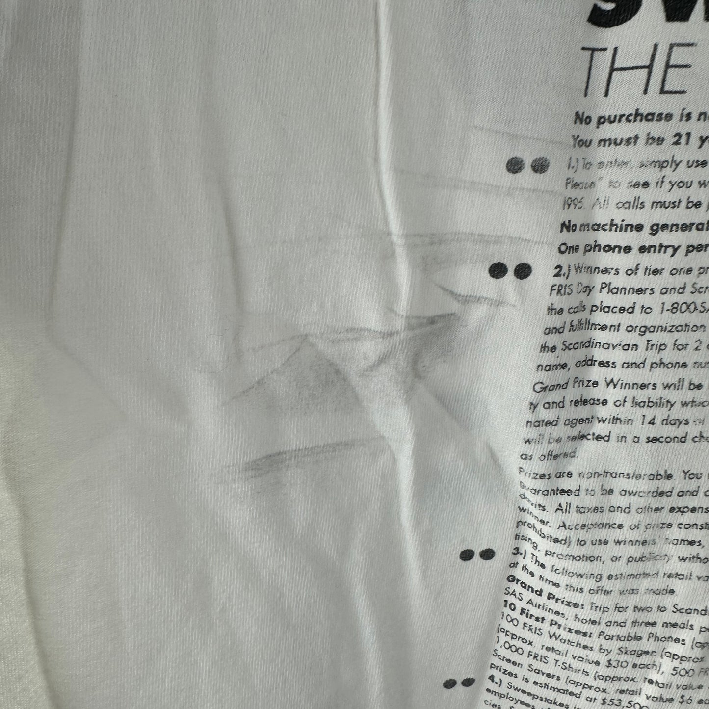 Vintage 90s Say Fris Vodka Please Promo Typography Single Stitch T-shirt