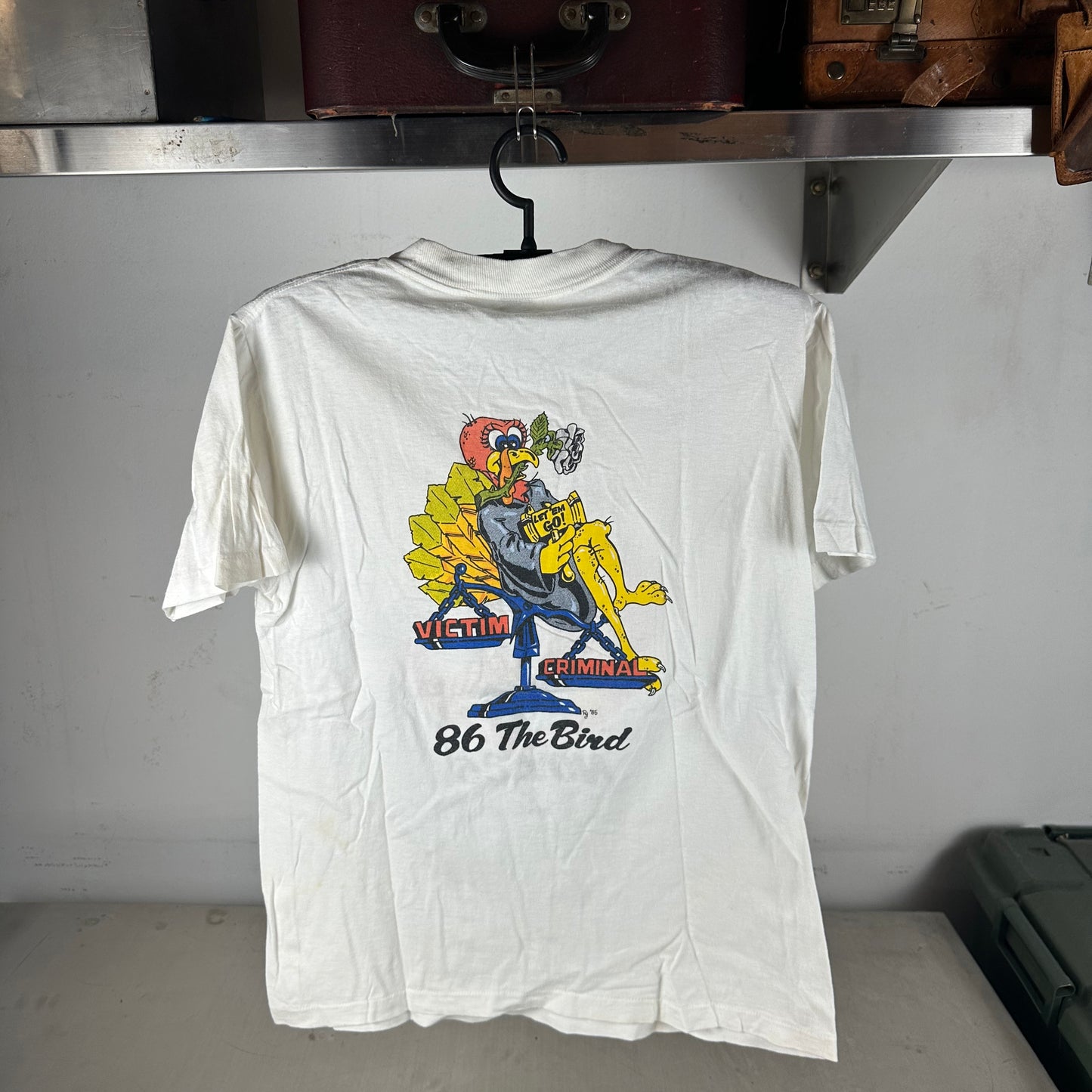 Vintage 1986 The Bird Victim Criminal Single Stitch T-shirt