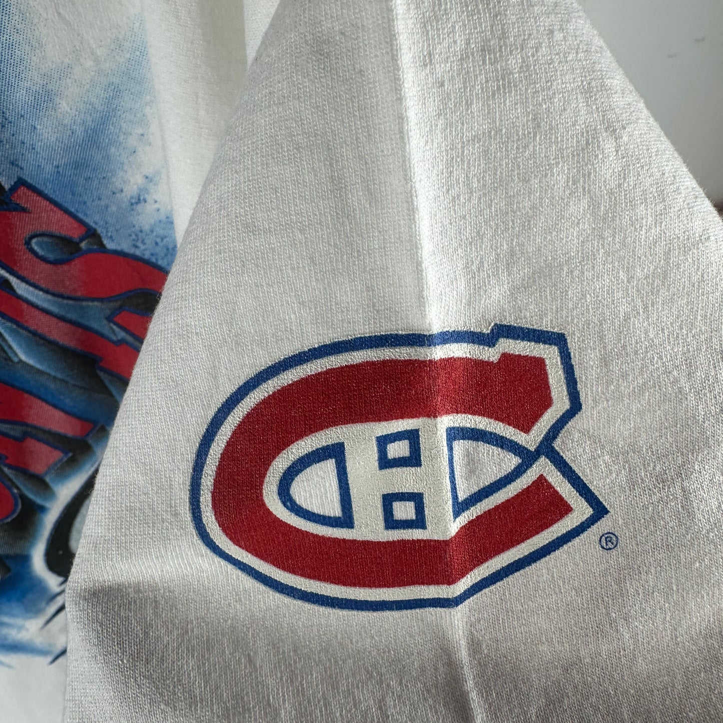 Vintage 90s Montreal Canadiens Hockey NHL Bulletin Athletic AOP T-shirt