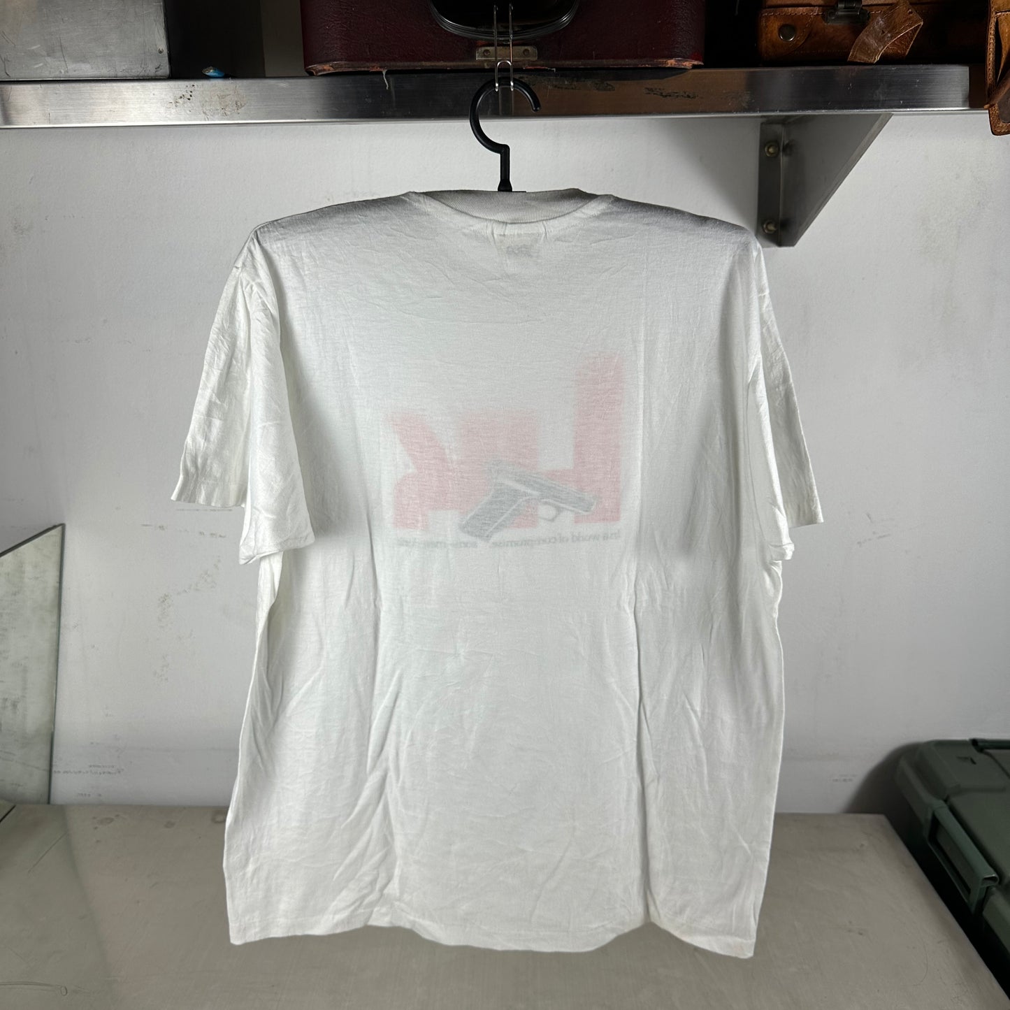 Vintage 80s Heckler & Koch P7M8 Pistol Gun Graphic Single Stitch T-Shirt