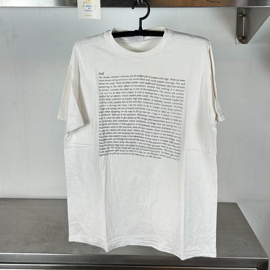 90s Stuff Definition Humor Font XL Hanes Single stitch White T-shirt