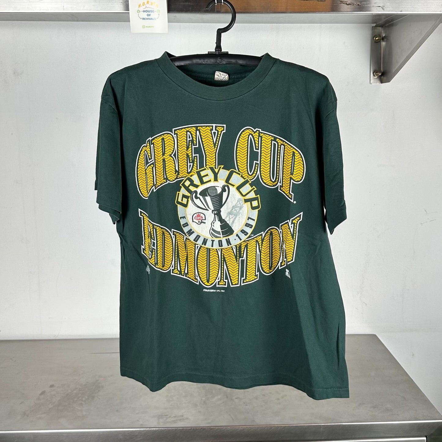 1997 Edmonton Grey Cup CFL Canadian Football League Starter single stitch T-shirt