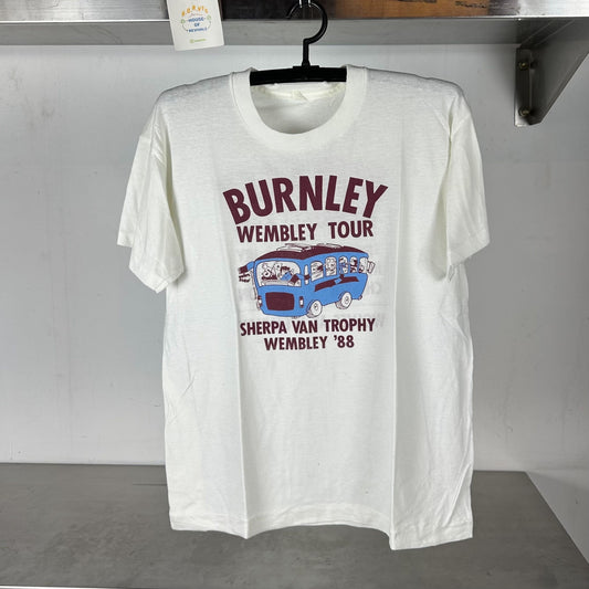 1988 Burnley Sherpa Van Trophy Winners Wembley Tour single stitch T-shirt