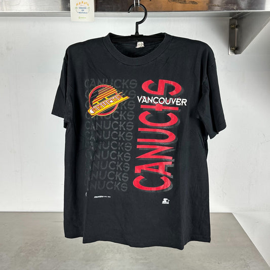 1994 Vancouver Canucks Hockey NHL Starter single stitch T-shirt