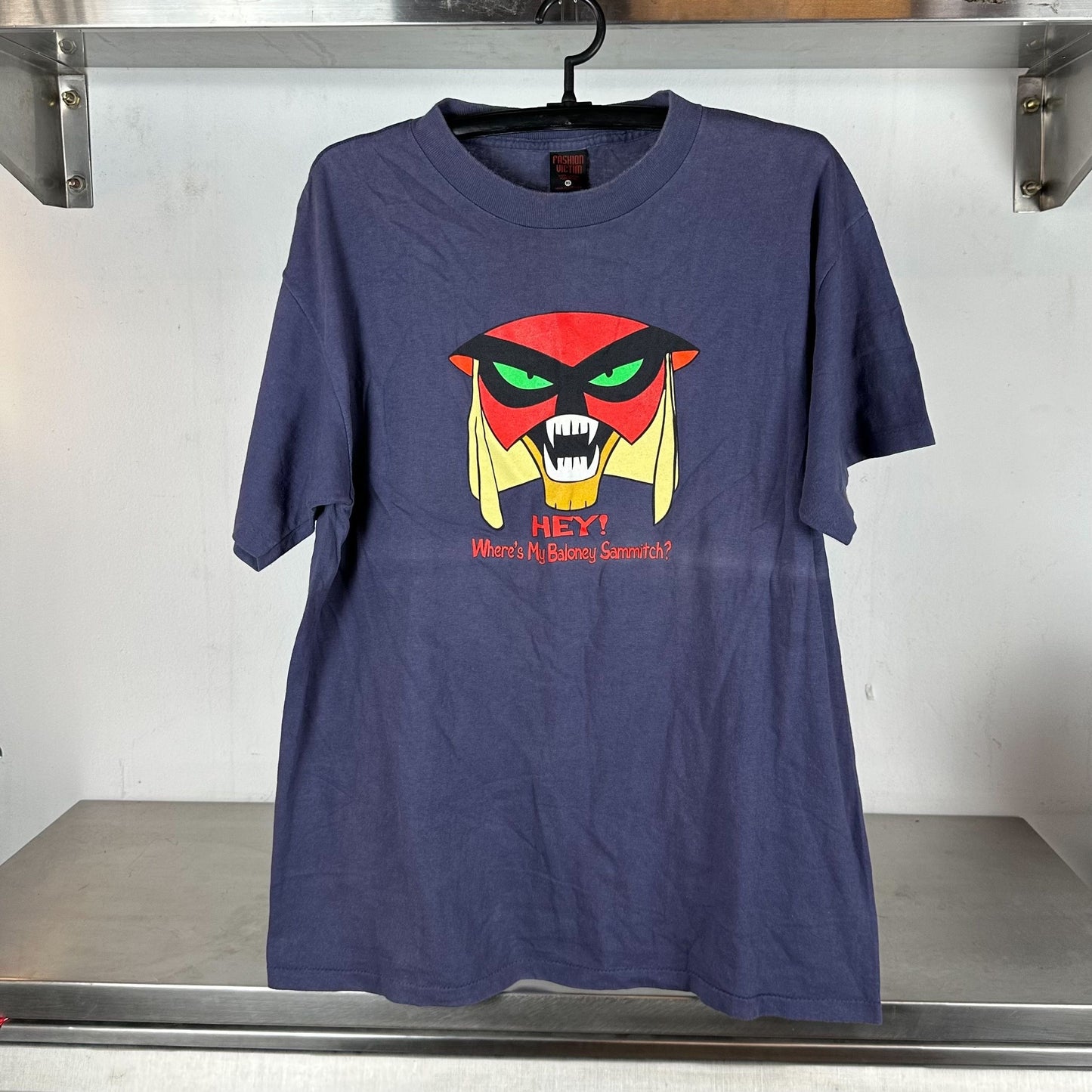 1997 Space Ghost Coast To Coast Hey! Where’s My Baloney Sammitch Cartoon Network single stitch T-shirt