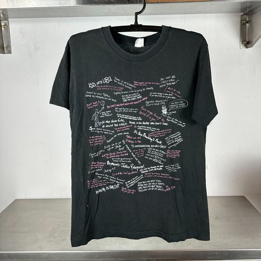 90s Funny Drugs Sex Humor Typography Large single stitch T-shirt