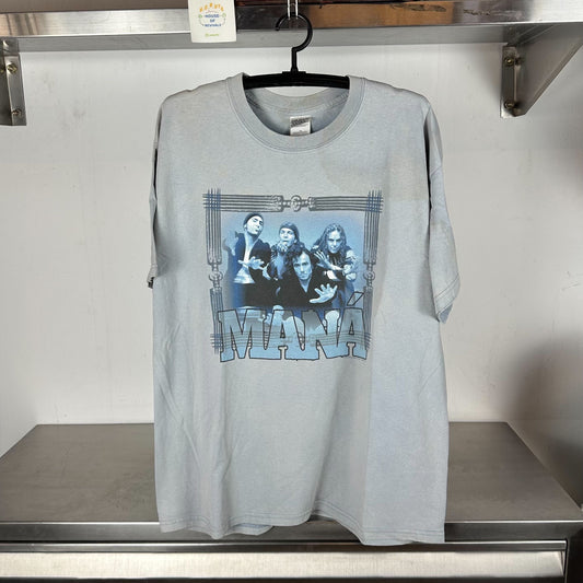 Vintage 2003 Mana Mexican Rock Band Revolucion de Amor Tour Concert Promo XL T-shirt
