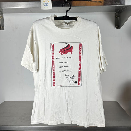 Vintage 90s The Wizard of Oz Dear Auntie Em Letter Large single stitch T-shirt