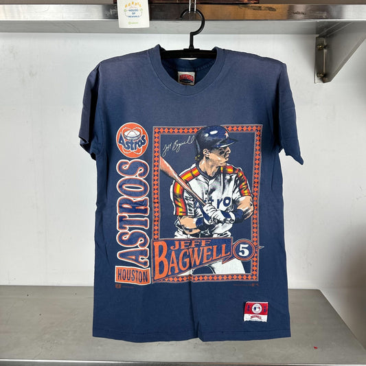 Vintage 1992 Jeff Bagwell Houston Astros MLB Nutmeg Medium Single stitch T-shirt
