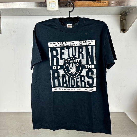 Vintage 1989 Return of the Oakland Raiders NFL Large single stitch T-shirt
