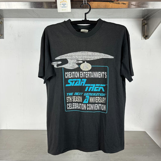 Vintage 90s Star Trek The Next Generation Convention TV Show single stitch T-shirt