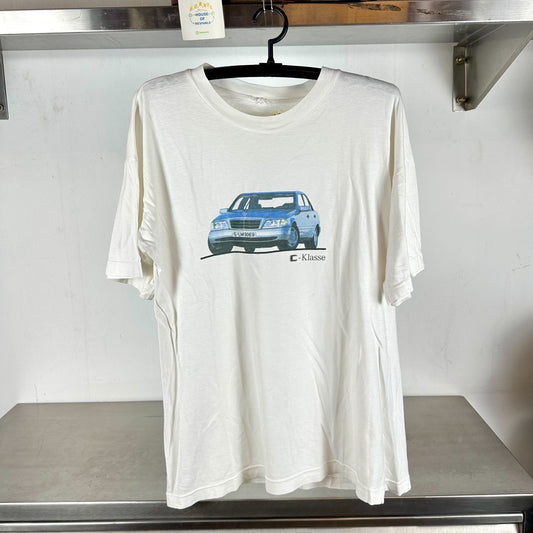 Vintage 90s Mercedes Benz C Class W202 Car XL T-shirt