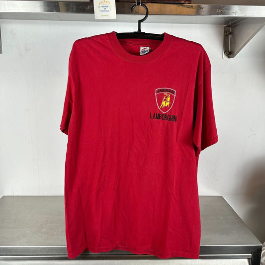 Vintage 90s Lamborghini Embroidered Logo XL T-shirt