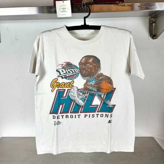 Vintage 90s Grant Hill Detroit Pistons NBA Caricature single stitch T-shirt