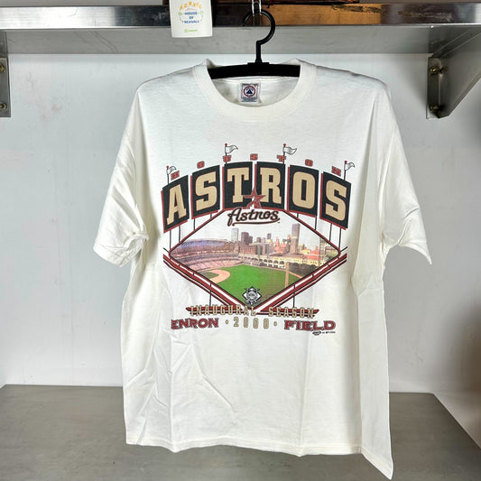 Vintage 2000 Houston Astros Enron Field Inaugural Season MLB Large T-shirt