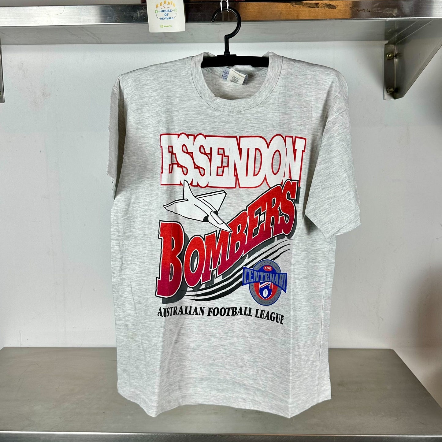 Vintage 90s Essendon Bombers Australian Football League AFL single stitch T-shirt