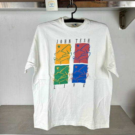 Vintage 90s John Tesh Live Piano Artwork Single stitch T-shirt