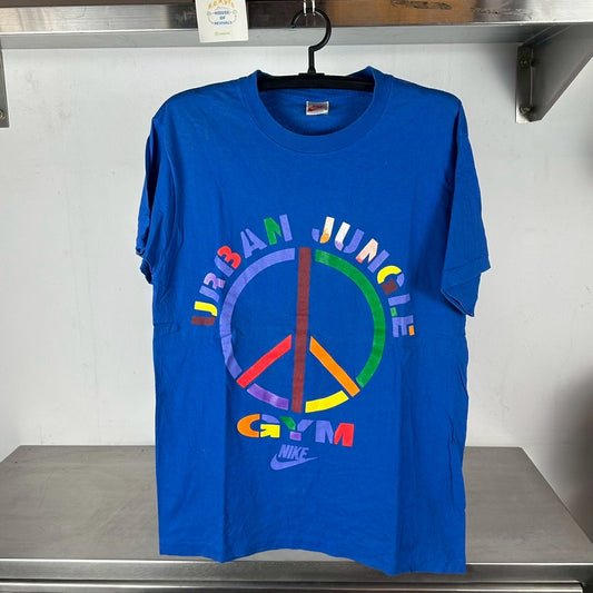 Vintage 90s Nike Urban Jungle Gym Spike Lee Peace Artwork Large T-shirt