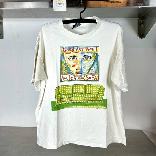 Vintage 90s Fred Babb Good Art Won’t Match Your Sofa XL single stitch T-shirt