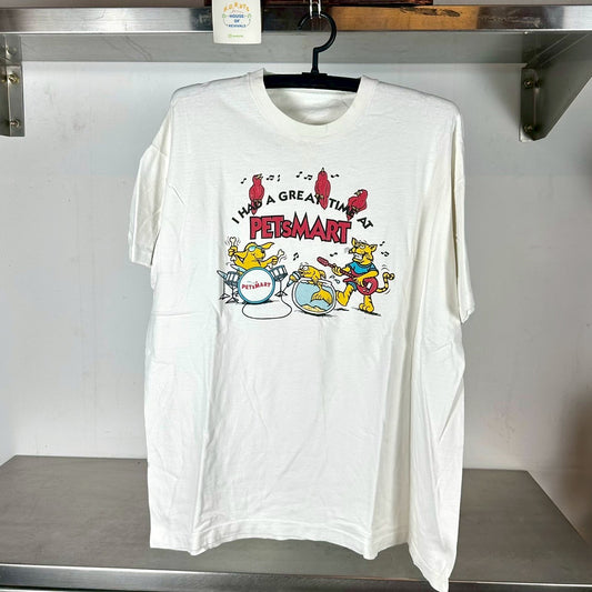 Vintage 90s I Had Aa Great Time at Pets Mart Animals Art Promo XL single stitch T-shirt