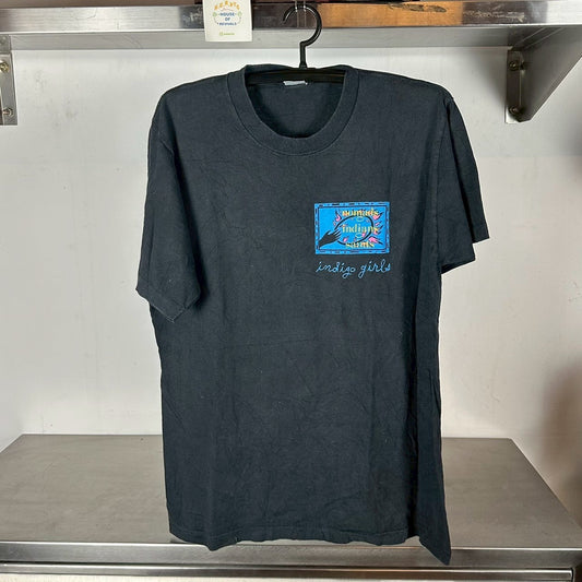 Vintage 1990 Indigo Girls Nomads Indians Saints Band Large single stitch T-shirt