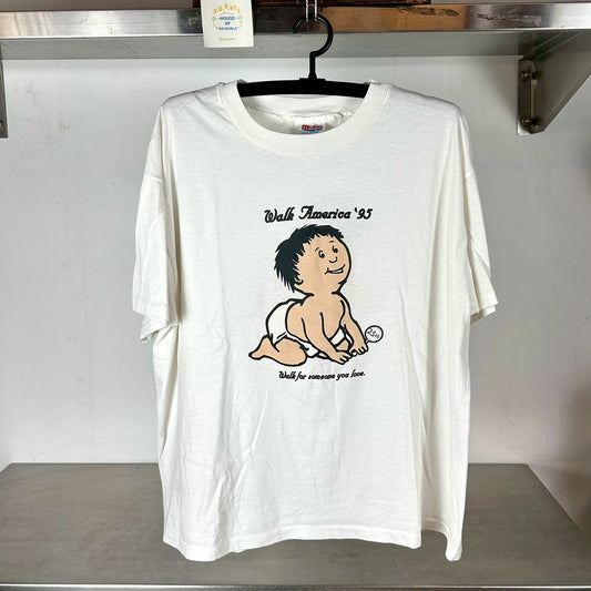 Vintage 1995 Walk America Walk For Someone You Love Promo XL single stitch T-shirt