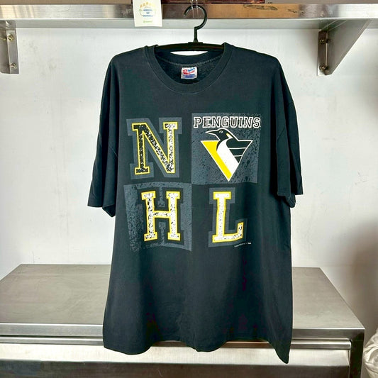 Vintage 1994 Pittsburgh Penguins Hockey NHL 2XL single stitch T-shirt
