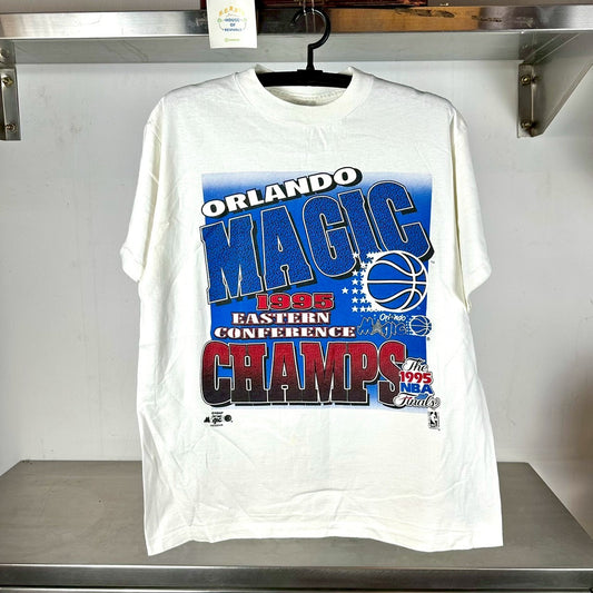 Vintage 1995 Orlando Magic Conference Champs NBA Large single stitch T-shirt