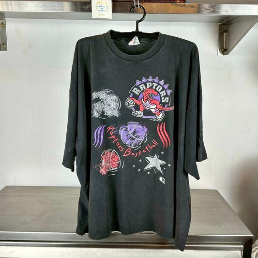 Vintage 1994 Toronto Raptors Basketball NBA 4XL single stitch T-shirt