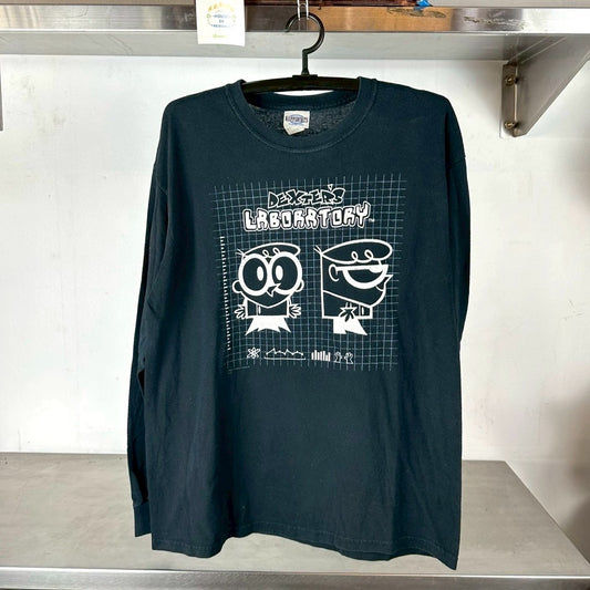 Vintage 2000s Dexter's Laboratory Cartoon Network Promo Long Sleeve T-shirt