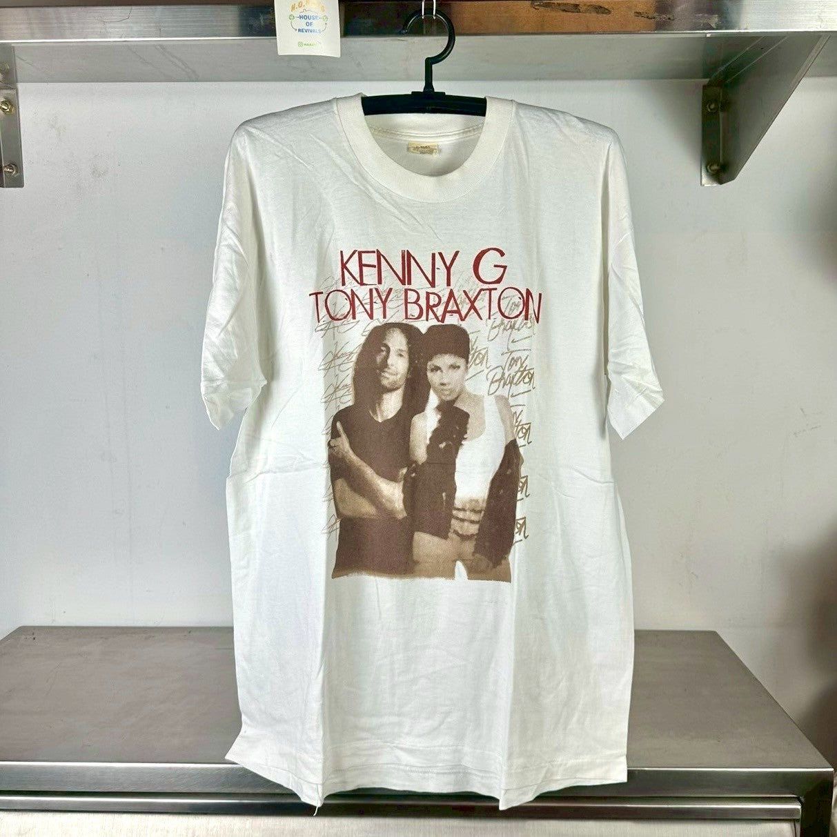 Vintage 90s Kenny G & Toni Braxton Jazz Music Tour single stitch T-shirt