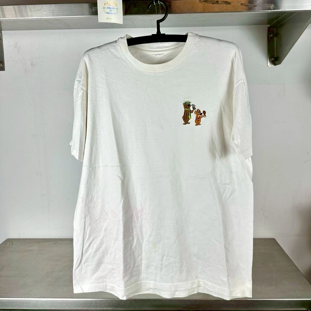Vintage 90s Yogi Bear Cartoon Embroidered Promo single stitch T-shirt