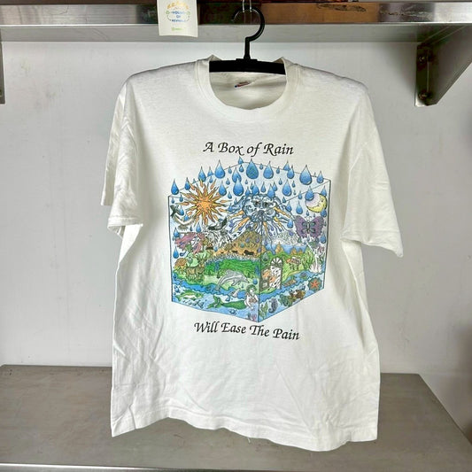 Vintage 90s Grateful Dead A box of Rain Rock Band Large Single Stitch T-shirt
