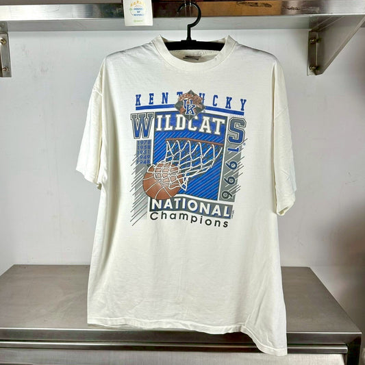 Vintage 1996 Kentucky Wildcats Basketball Champions NCAA single stitch 2XL T-shirt