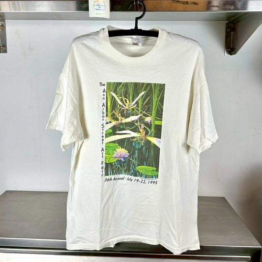 Vintage 1995 Woody's Wild Ride Ann Arbor Street Art Fair XL Single Stitch T-shirt