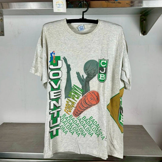 Vintage 90s CJB Joventut Spanish Basketball AOP Wraparound XL single stitch T-shirt