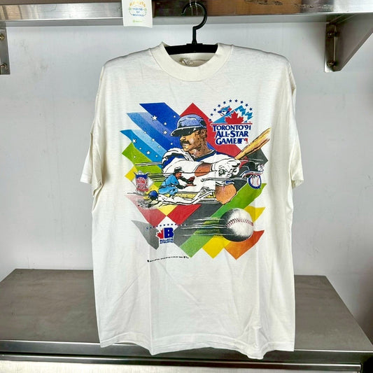 Vintage 1991 MLB Toronto All Star Game Promo Bulletin Athletic XL Single Stitch T-shirt
