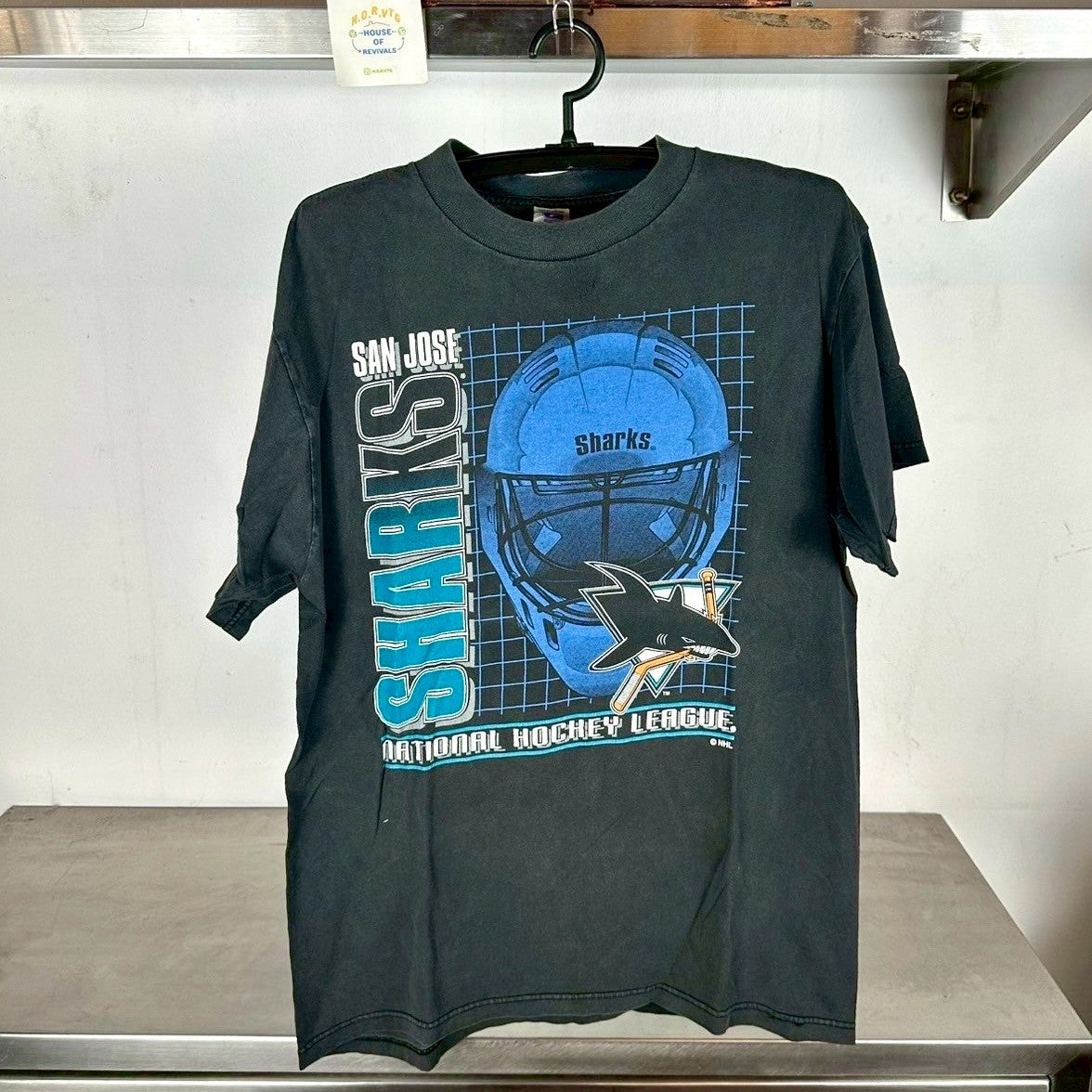 Vintage 90s San Jose Sharks Hockey NHL Large T-shirt