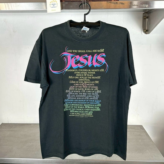 Vintage 90s And You Shall Call His Name Jesus Religion T-shirt