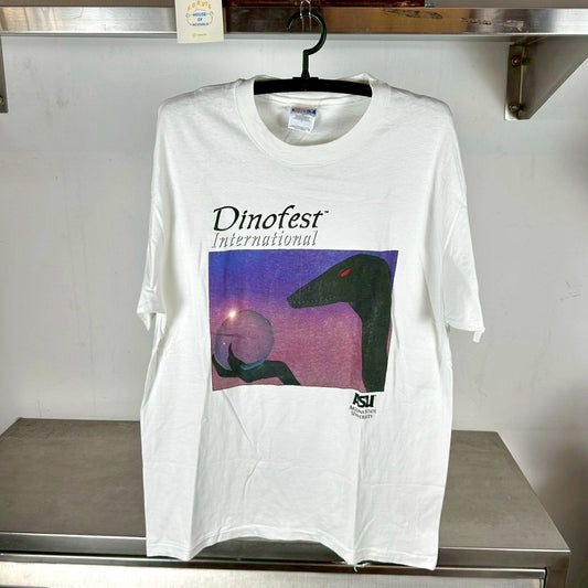Vintage 90s Dinofest A Walk Through Time Promo L single stitch T-shirt