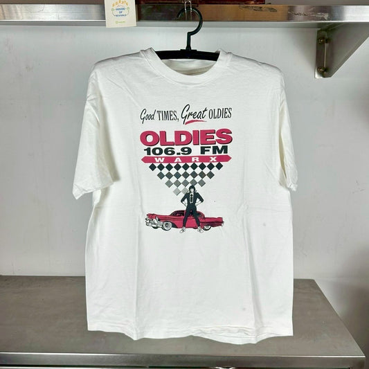 Vintage 90s Good Times Great Oldies 106.9FM Radio Promo L single stitch T-shirt